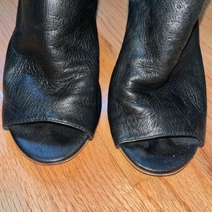 Soft Leather open toe boot/shoe.